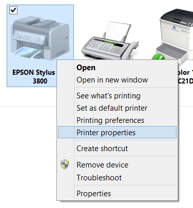 Wide Format Epson Win 8 USB Connection