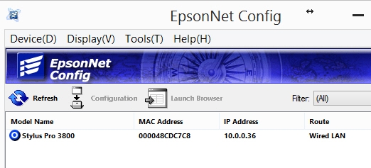 Epson Win 8 Driver Eithernet USB